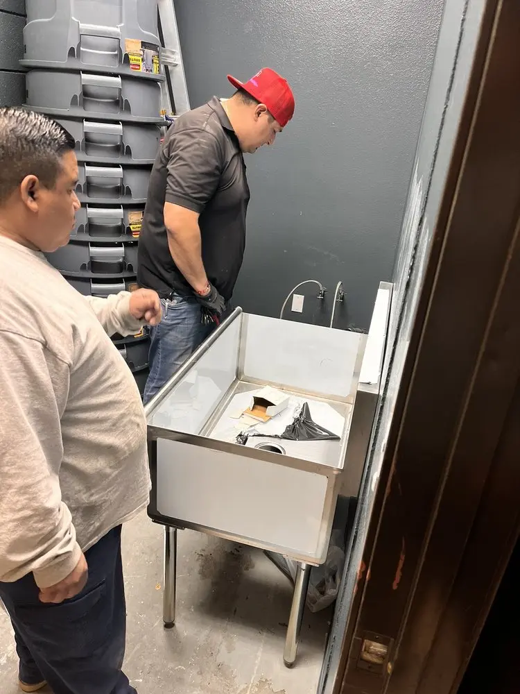 Commercial plumbing and sink installation in Halfmoon